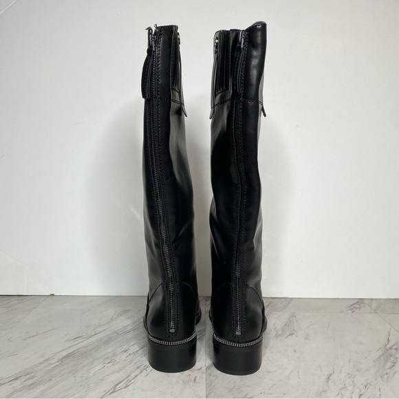 New! Franco Sarto Becks Faux Leather Black Riding Boot 7 1/2 - Picture 3 of 12